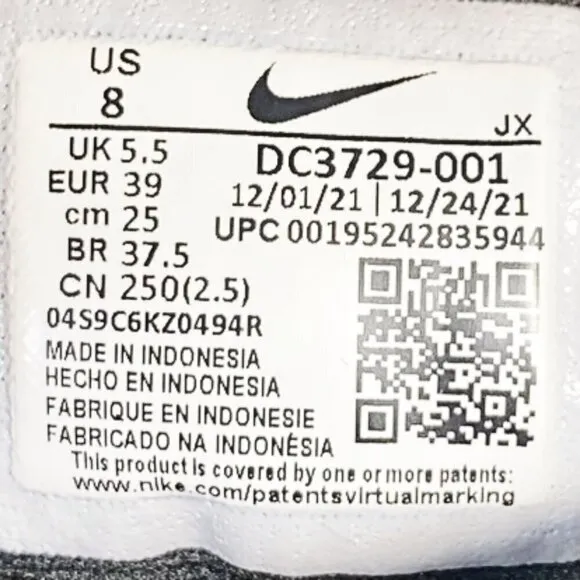 Nike Revolution 6 Black Running Shoes Women’s Size 8 Athletic Sneakers