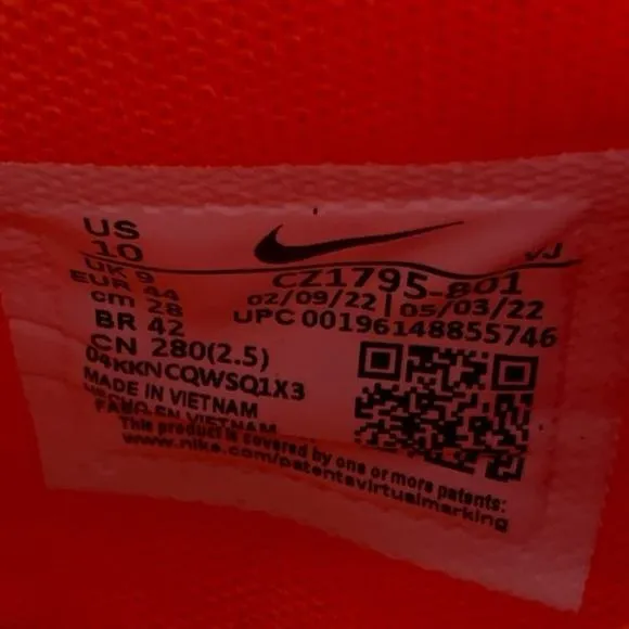 Nike Running Cleat Shoes Men's Size 10 Zoom Rival XC 5 Low Top Lace Up Orange