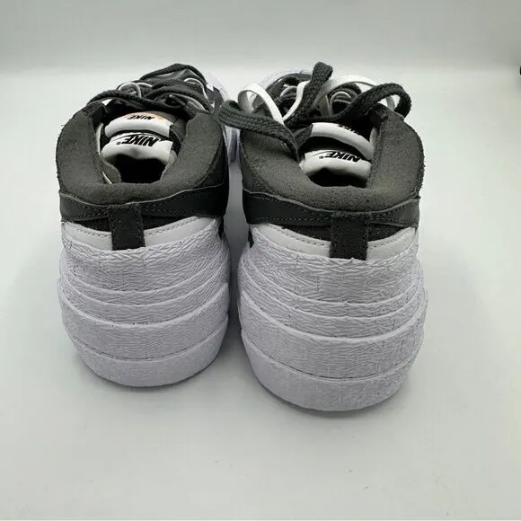 Nike Sacai Blazer Low Shoes Iron Grey White DD1877-002 Mens Size 10.5‎ New