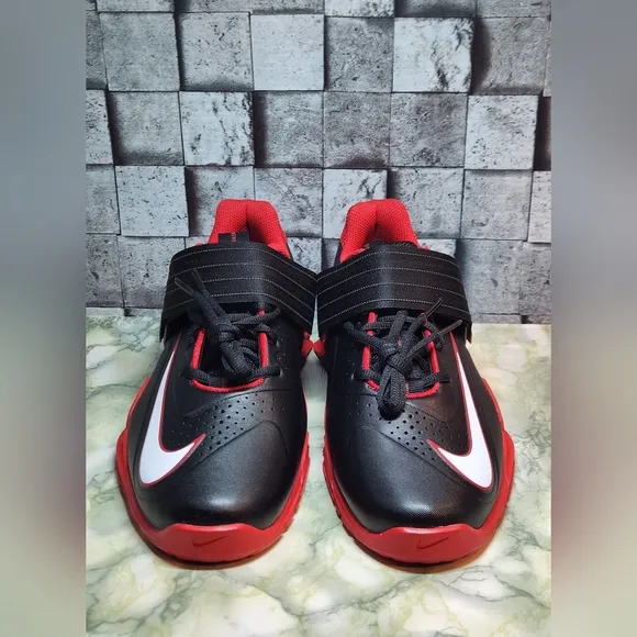 Nike Savaleos V02 Black Red White Weightlifting Shoes Size 9
