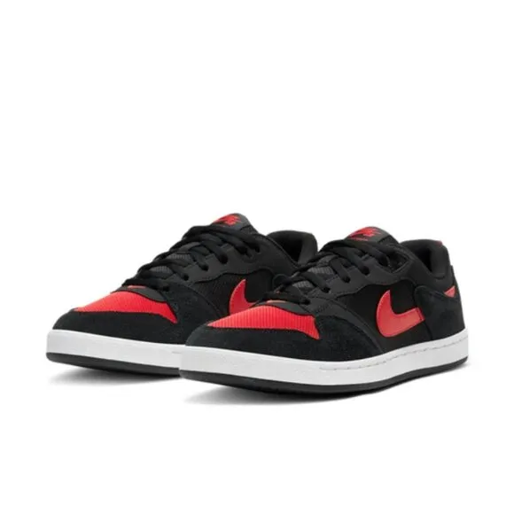Nike SB Alleyoop Bred Suede Low Top Mens Skate Shoes Black Red 11