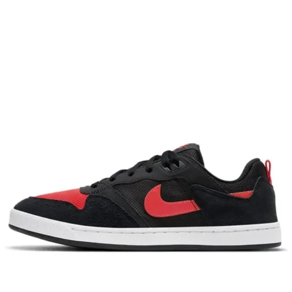 Nike SB Alleyoop Bred Suede Low Top Mens Skate Shoes Black Red 11