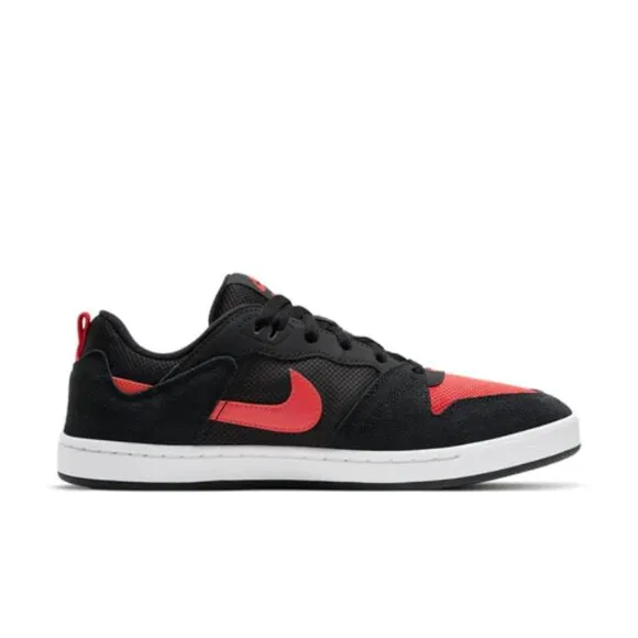 Nike SB Alleyoop Bred Suede Low Top Mens Skate Shoes Black Red 11