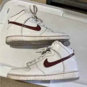 Nike SB Dunk High Premium MAFIA Pack Italian Horn White Patent Leather size 11.5