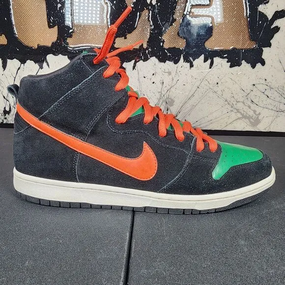 Nike SB Dunk High Pro Jagermeister Roller Derby Mens Size 13 2011 Shoes Green