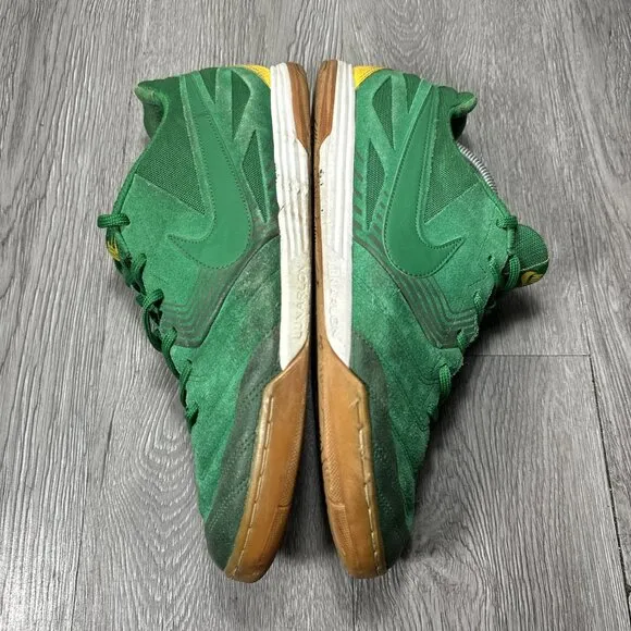 Nike SB Lunar Gato Brazil Shoes Mens 11 World Cup 2014 Edition Pine Green Yellow