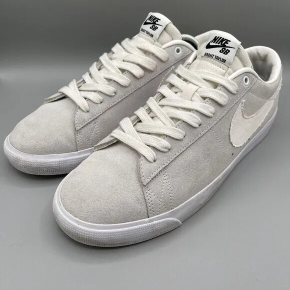 Nike‎ SB Shoes Mens 11 Blazer Low GT Grant Taylor Triple White Sail