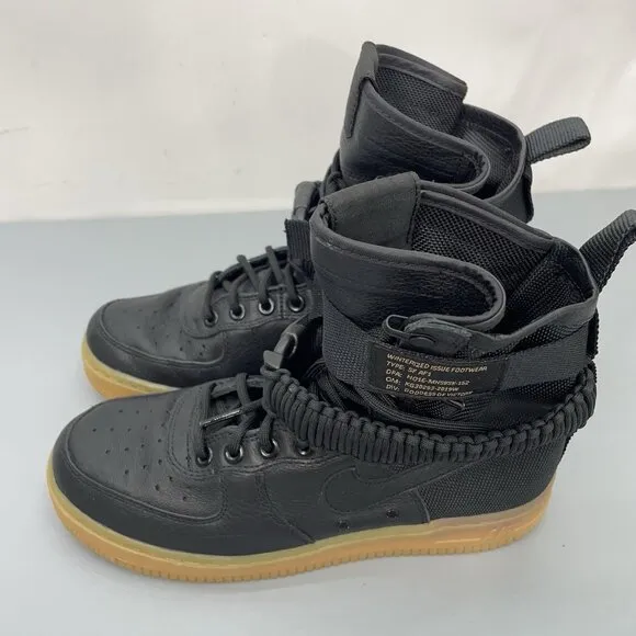 Nike SF Special Field Sneakers Shoes AF1 Air Force 1 High Top Gum Black Mens 6.5