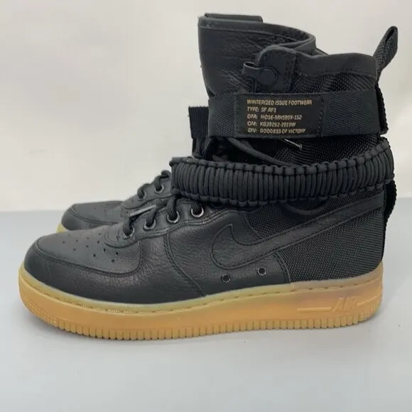 Nike SF Special Field Sneakers Shoes AF1 Air Force 1 High Top Gum Black Mens 6.5