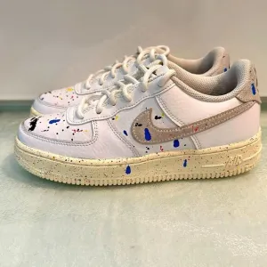 Nike Shoes Air Force 1 Paint Splatter Low Top Sneakers Size Youth 4