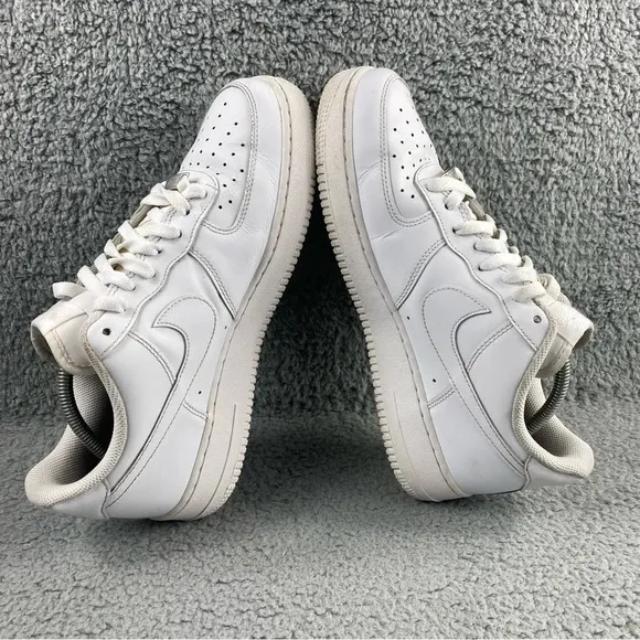 Nike Shoes Mens 10.5 Air Force 1 Low‎ '07 Triple White Sneaker Lace Up Low Top