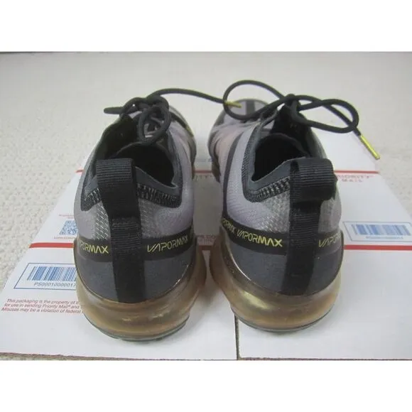 Nike Shoes Mens 12 Black Gray Gold Air VaporMax 2019 Sneakers‎ Lace Up Low Top