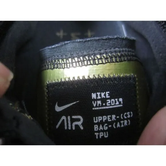 Nike Shoes Mens 12 Black Gray Gold Air VaporMax 2019 Sneakers‎ Lace Up Low Top