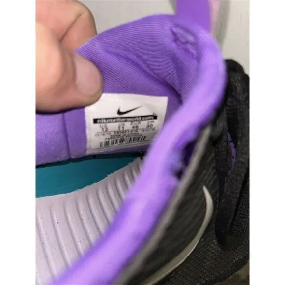 Nike Size 12 Solar soft Mocassin Black Purple‎