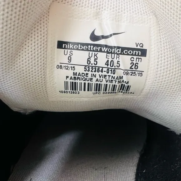 Nike Sneakers Shoes Court Tour Black Low Tops Mens