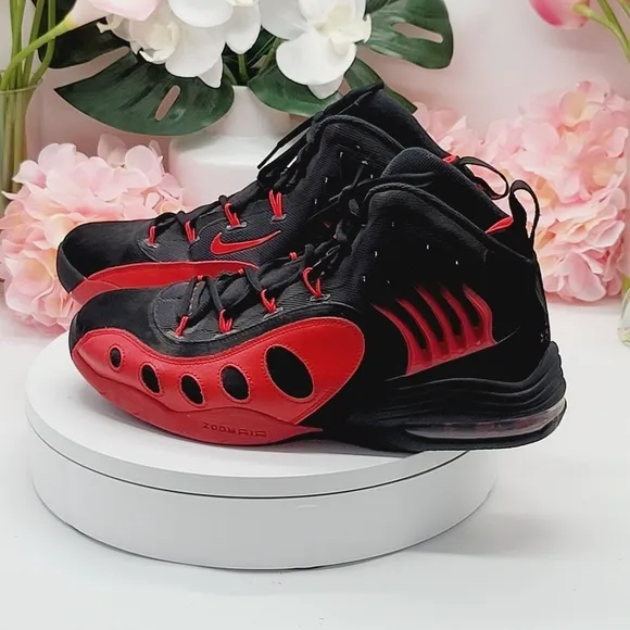 Nike Sonic Flight Gary Payton Men's Size 10 US Black Red Shoes 641333-002
