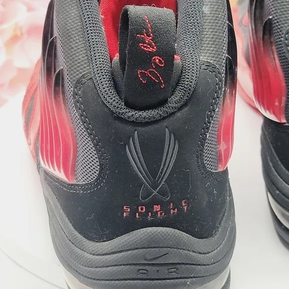 Nike Sonic Flight Gary Payton Men's Size 10 US Black Red Shoes 641333-002