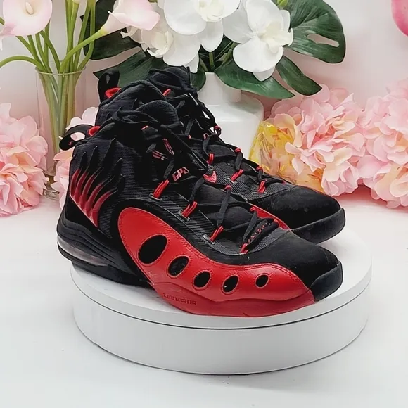 Nike Sonic Flight Gary Payton Men's Size 10 US Black Red Shoes 641333-002
