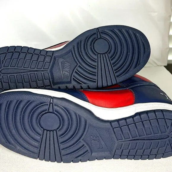 Nike Supreme X Dunk High SB 'By Any Means’ Sneaker in Red Navy Size 11M