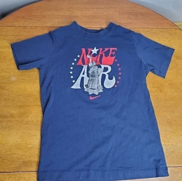 Nike T Shirt Boys Medium Blue