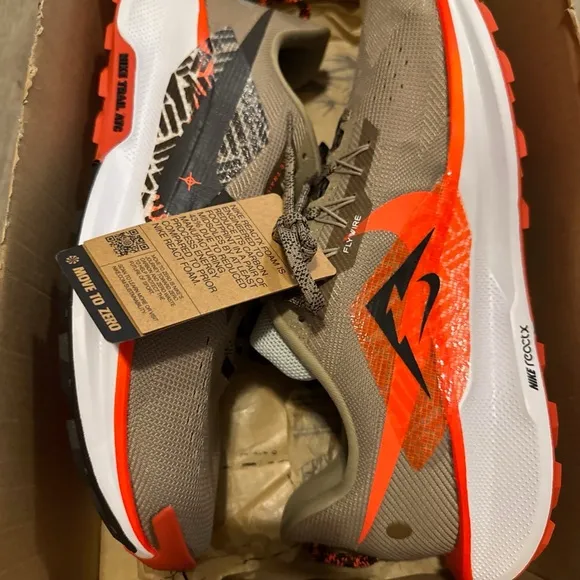 Nike Tan and Orange Athletic Shoes NIKE REACTX PEGASUS TRAIL 5