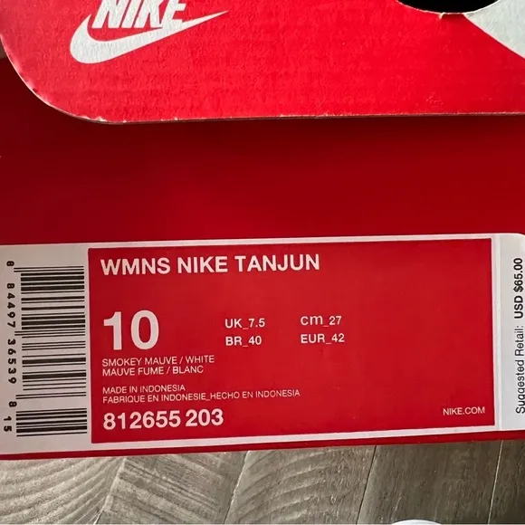Nike Tanjun Women's Athletic Shoes Sneakers Smoky Mauve Size 10