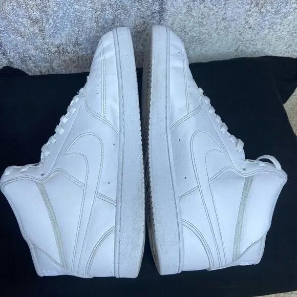 Nike Triple White Court Vision Shoes Mid Men’s Size 12