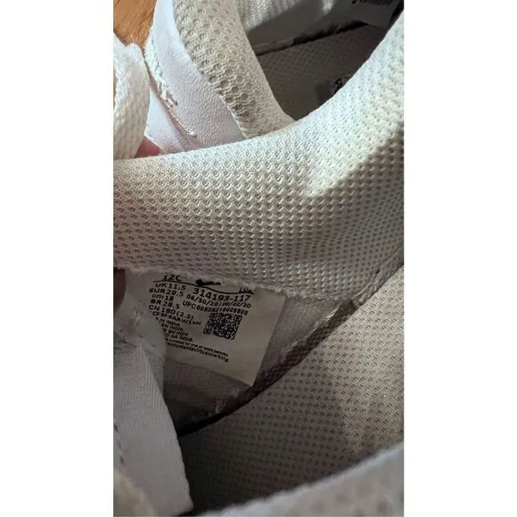 Nike Unisex Kids Lace Up Low Top Air Force 1 PS Sneaker Shoes White Size 12
