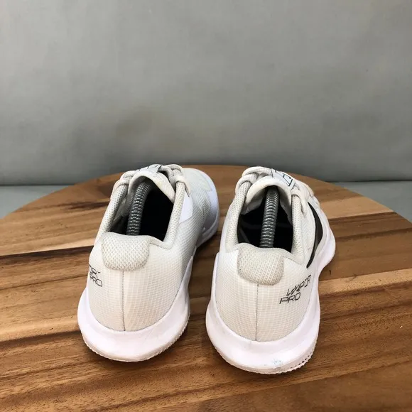 Nike Vapor Pro Tennis Shoes White Black Lightweight Comfort Youth Size 4Y