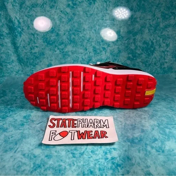 Nike Waffle One Men’s Black Red Sunflower  Low Top Athletic Shoes