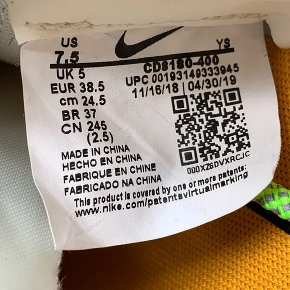 Nike Waffle Racer Off-White Vivid Sky Running Shoes CD8180-400 Women's Sz 7.5