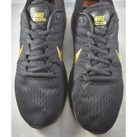Nike Women's Air Max 2017 Black/Gold Running Sneakers Size 10