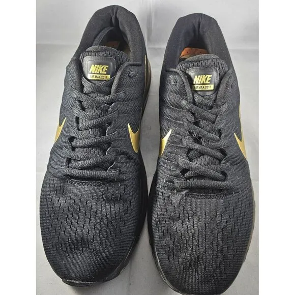 Nike Women's Air Max 2017 Black/Gold Running Sneakers Size 10