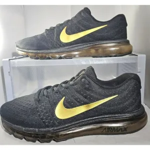 Nike Women's Air Max 2017 Black/Gold Running Sneakers Size 10