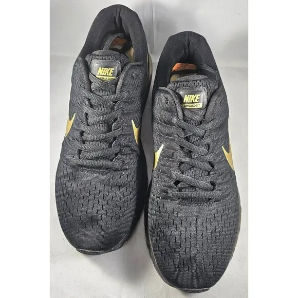 Nike Women's Air Max 2017 Black/Gold Running Sneakers Size 10