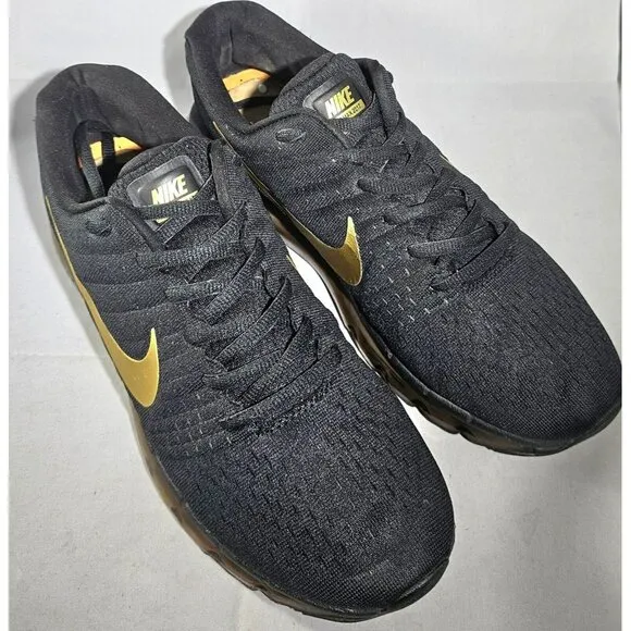 Nike Women's Air Max 2017 Black/Gold Running Sneakers Size 10