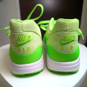 Nike Womens Air Max Neon Green and White Running Shoes 10