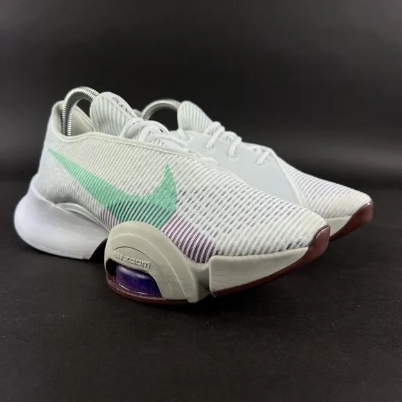 Nike Women's Air Zoom SuperRep 2 White Bronze Violet Green Shoes CU5925-135 Sz 8
