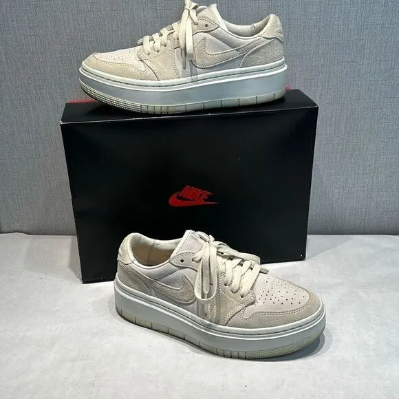 Nike Womens Air Jordan 1 Elevate Shoes Low Sz 7.5 Sail/Coconut Milk (Off-White)