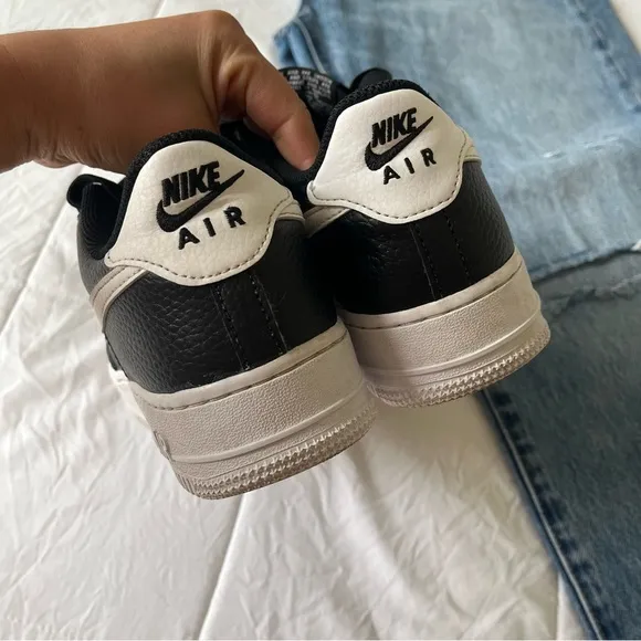Nike Women’s Black and White‎ Air Force Low Top Shoes Size 6.5