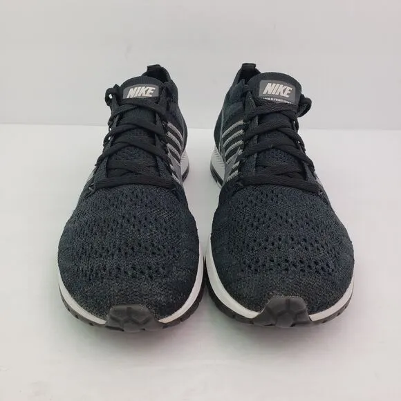 Nike Zoom Flyknit Streak Mens Size 7 Womens Sz 8.5 Black Sneaker Shoes 835994-01
