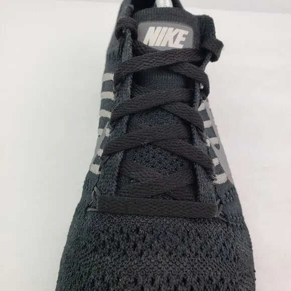 Nike Zoom Flyknit Streak Mens Size 7 Womens Sz 8.5 Black Sneaker Shoes 835994-01