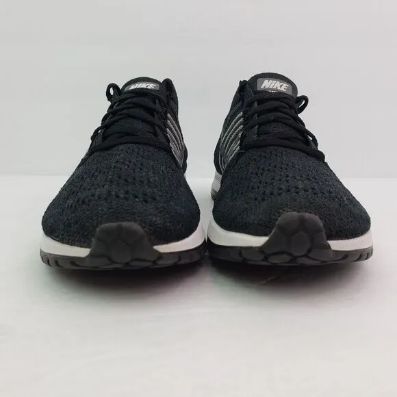 Nike Zoom Flyknit Streak Mens Size 7 Womens Sz 8.5 Black Sneaker Shoes 835994-01