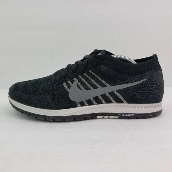 Nike Zoom Flyknit Streak Mens Size 7 Womens Sz 8.5 Black Sneaker Shoes 835994-01