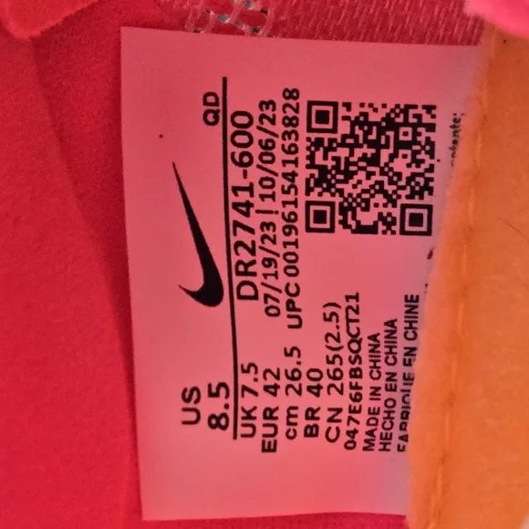 Nike Zoom Ja Fly 4 Hyper Pink Black Track Shoes DR2741-600 Men's Size 8½