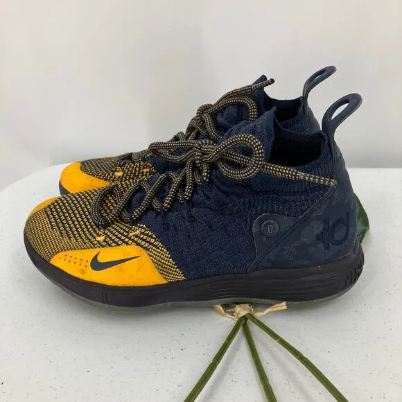 Nike Zoom KD 11 Kevin Durant Blue Yellow Michigan Chinese Zodiac Sneaker Shoes