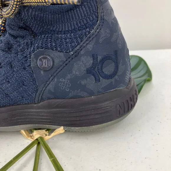 Nike Zoom KD 11 Kevin Durant Blue Yellow Michigan Chinese Zodiac Sneaker Shoes