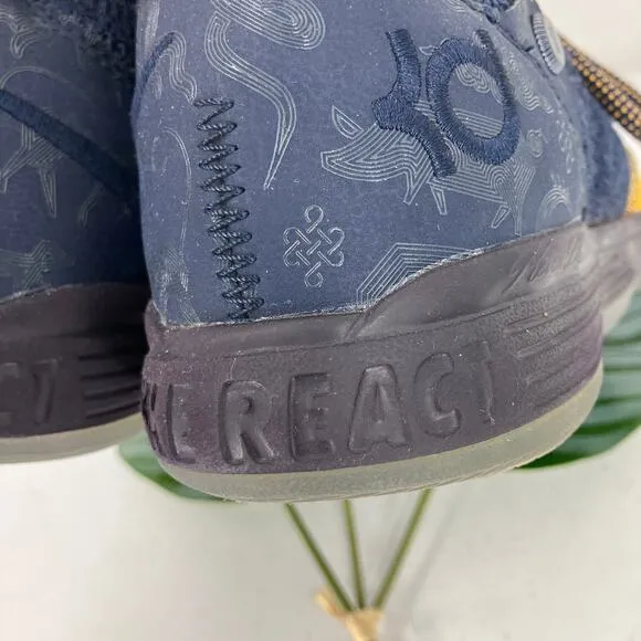 Nike Zoom KD 11 Kevin Durant Blue Yellow Michigan Chinese Zodiac Sneaker Shoes