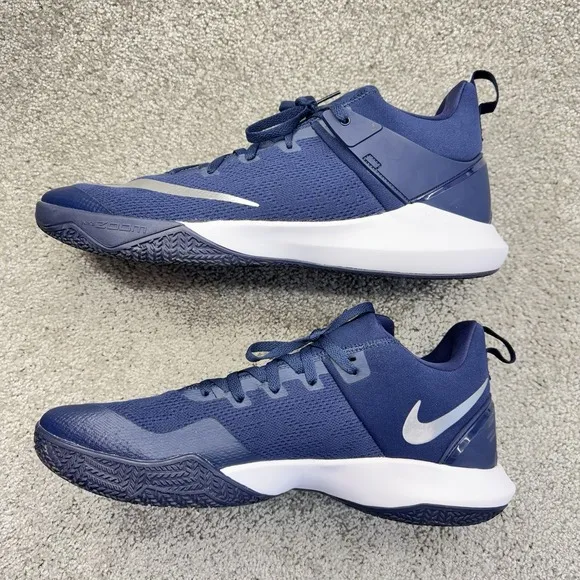 Nike Zoom Shift Low TB Men's Blue Navy Basketball Shoes Sz 17 #942802-405