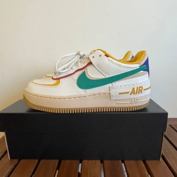 Nike Air Force 1 Shadow Summit White Neptune Green US Women 8/UK5.5 (CI0919-118)
